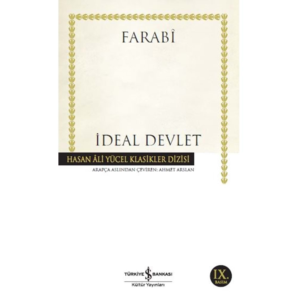 İDEAL DEVLET-FARABİ-İŞ BANKASI KÜLTÜR YAYINLARI