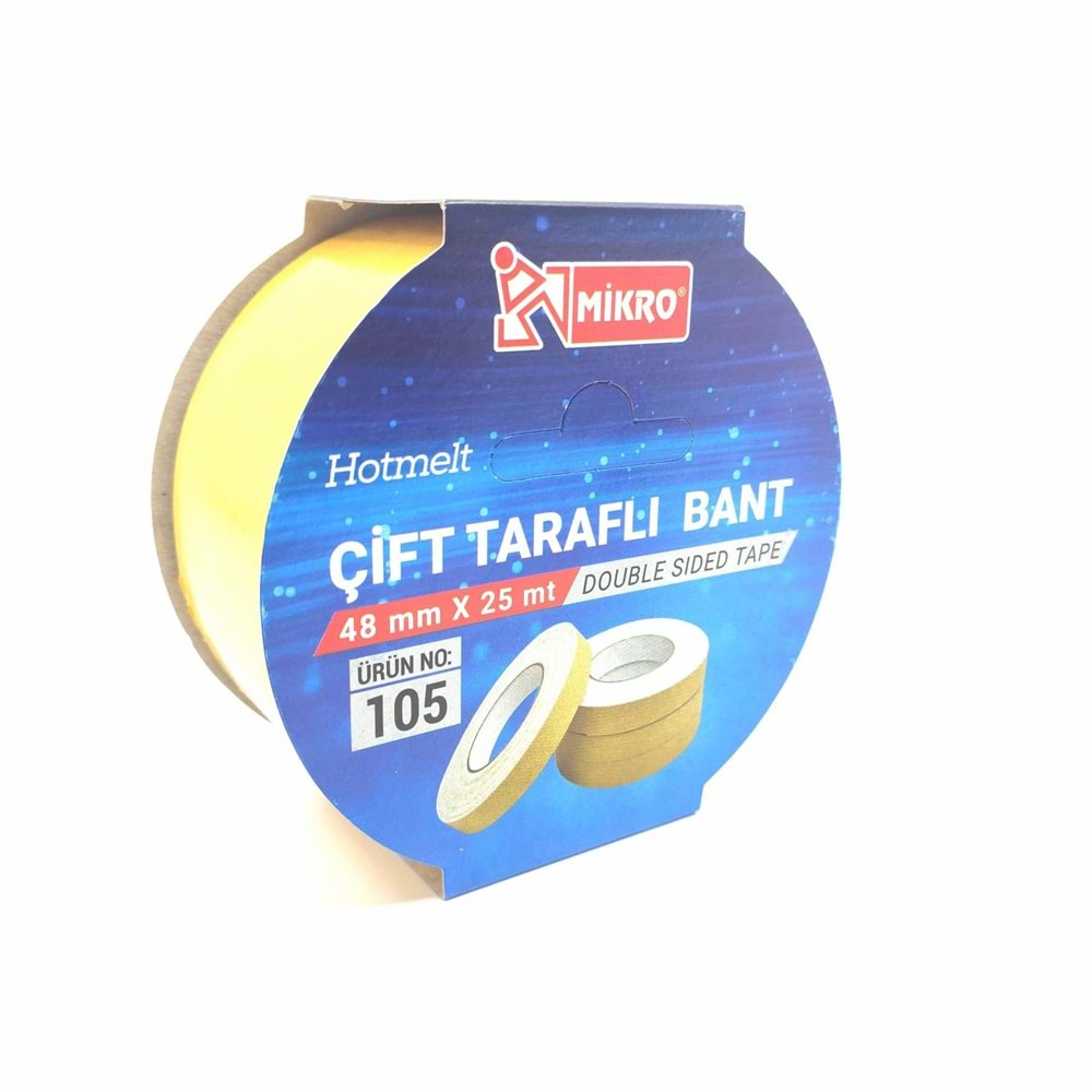 MİKRO 48MM*25MT ÇİFT TARAFLI BANT BNT-105