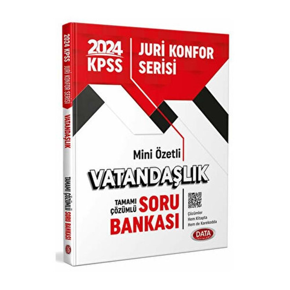 DATA KPSS 2024 JÜRİ KONFOR SERİSİ VATANDAŞLIK TAMAMI ÇÖZÜMLÜ SORU BANKASI