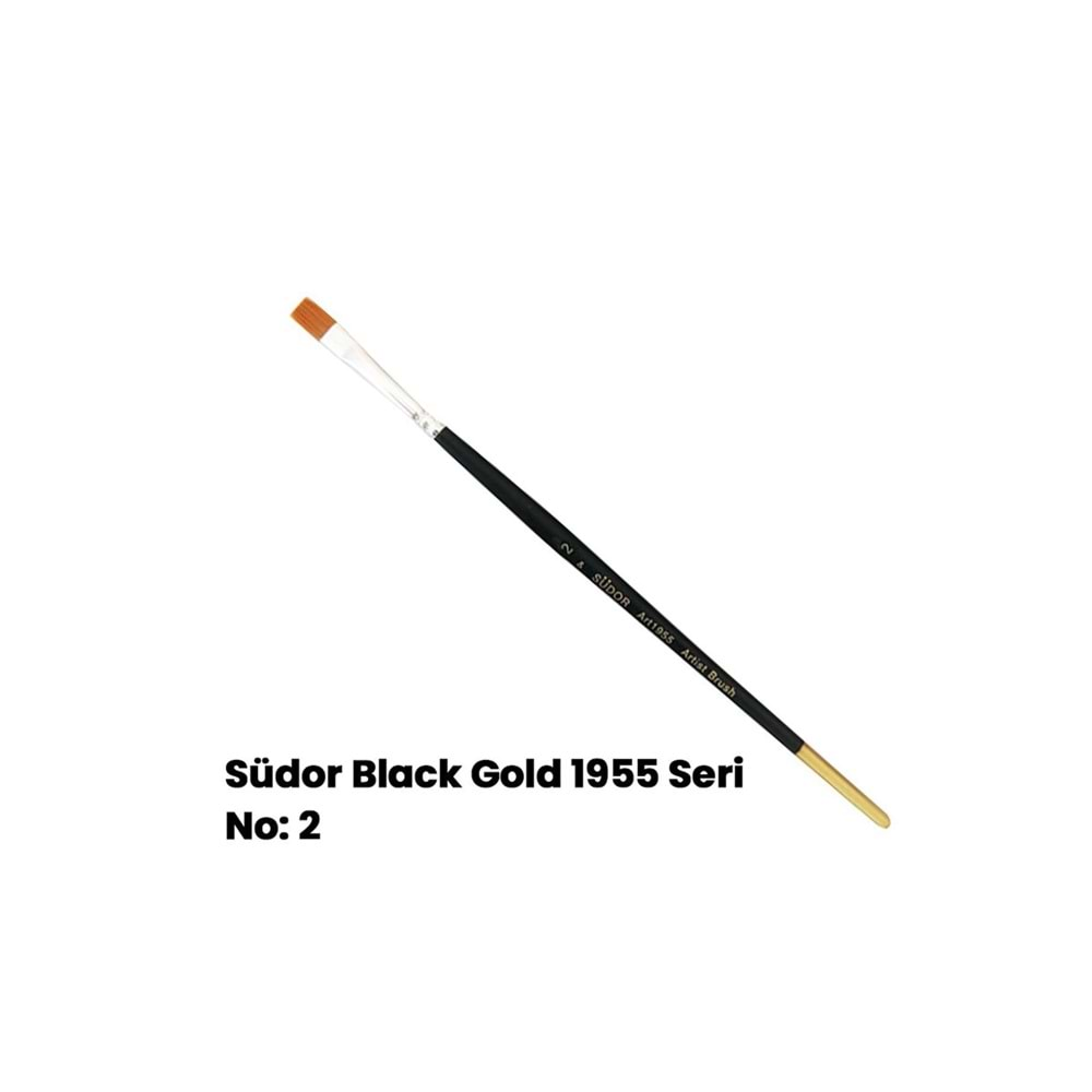 SÜDOR BLACK GOLD DÜZ FIRÇA 2 NUMARA