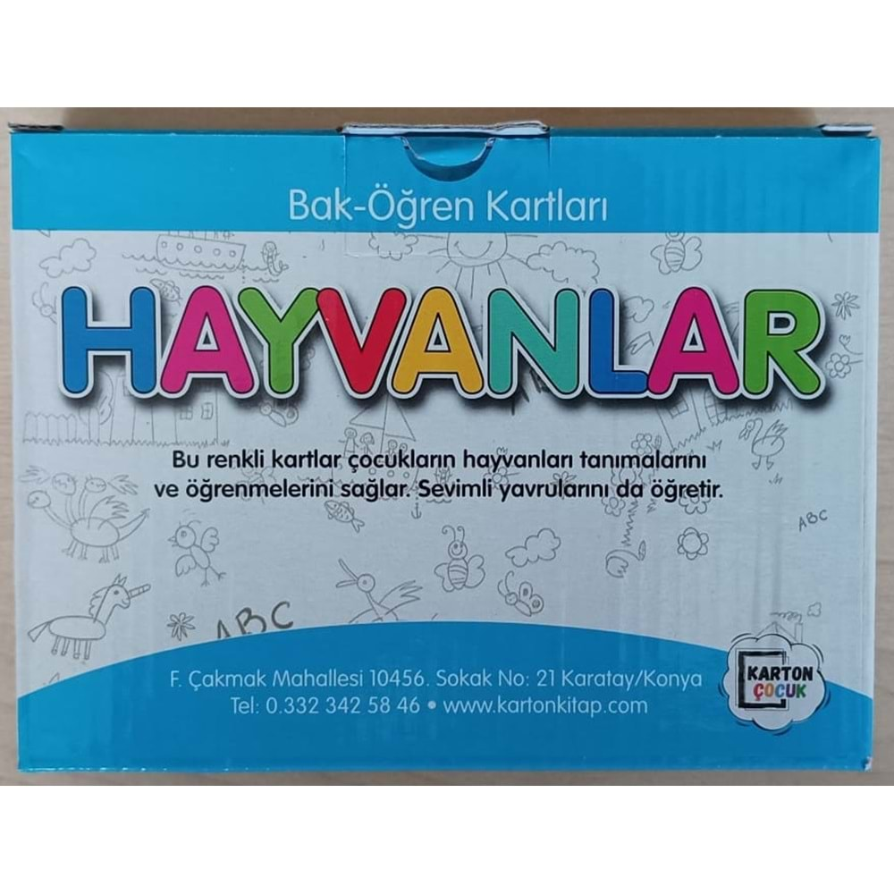 KARATAY ÇOCUK HAYVANLAR BAK-ÖĞREN KARTLARI