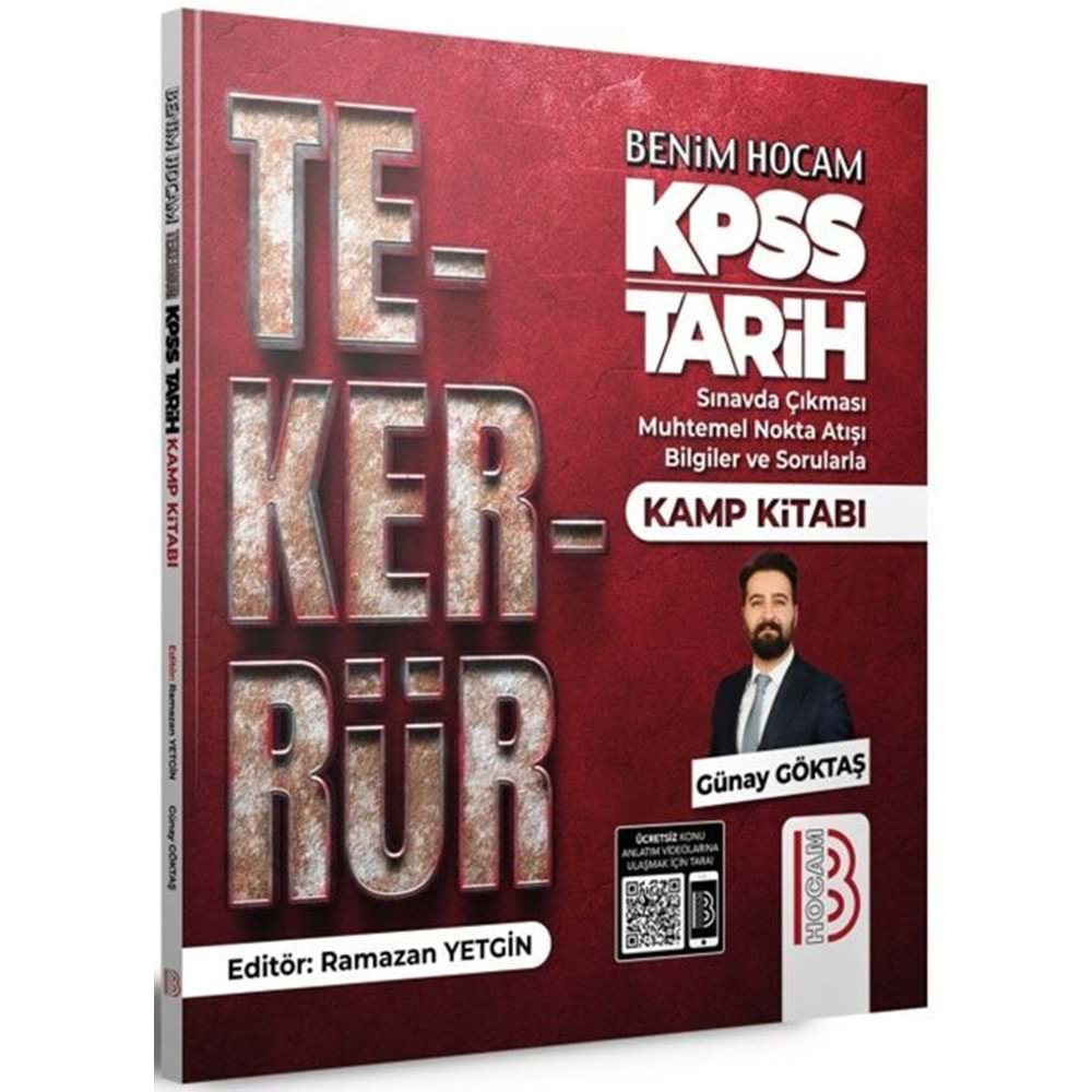 BENİM HOCAM KPSS 2024 TARİH TEKERRÜR KAMP KİTABI