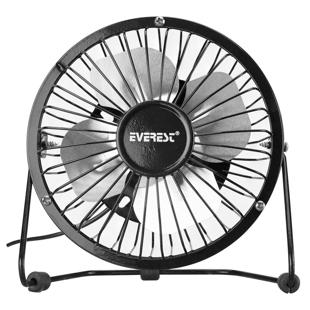 EVEREST EFN-482 MASAÜSTÜ METAL SİYAH USB FAN