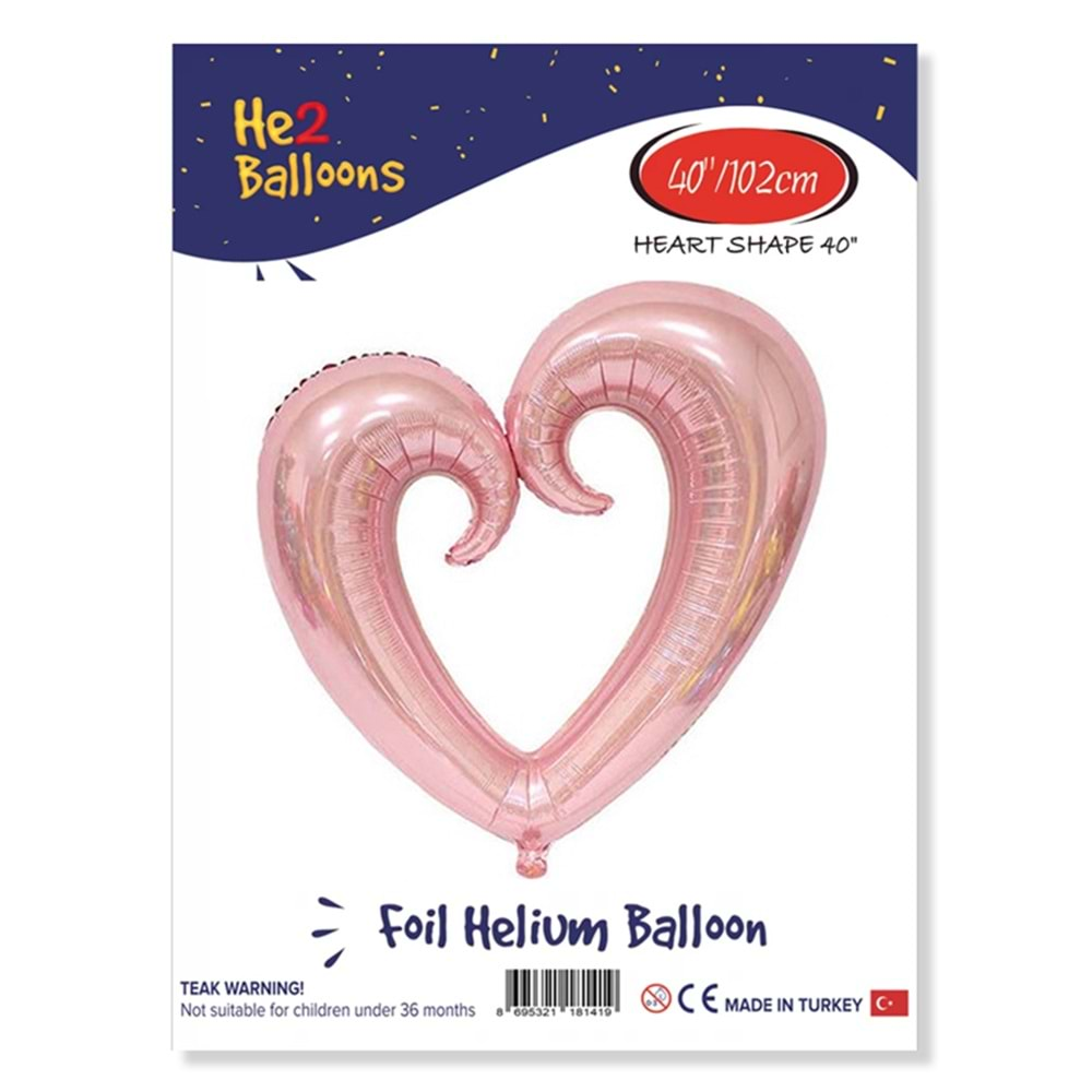 KİKA KALP FOLYO BALON 40 İNÇ İÇİ BOŞ ROSE GOLD-2006246