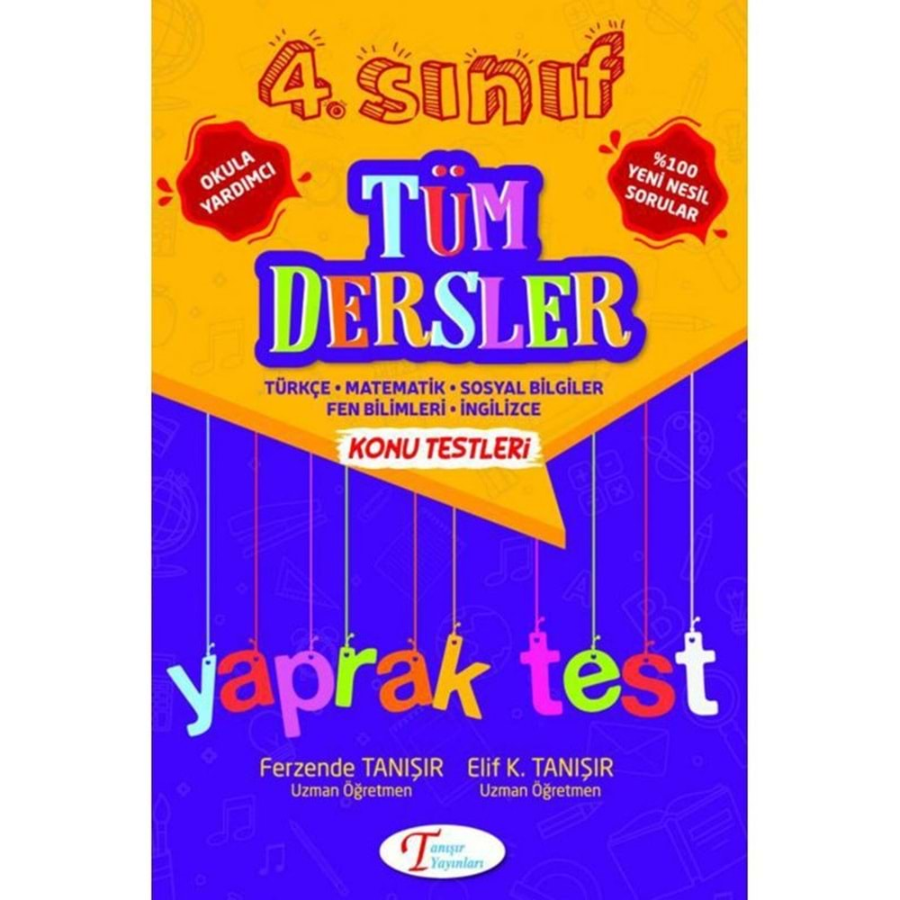 TANIŞIR 4.SINIF TÜM DERSLER YAPRAK TEST