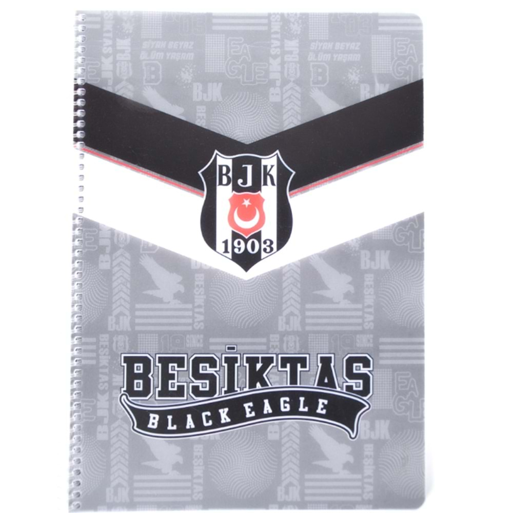 TİMON BEŞİKTAŞ SPİRALLİ PP KAPAK A4 80 YAPRAK KARELİ DEFTER-463622