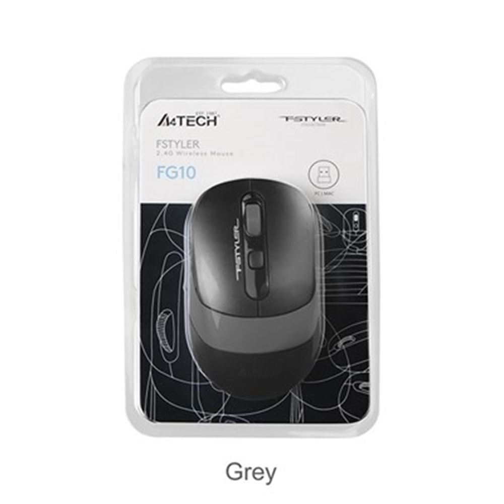 A4 TECH FG10 GRİ NANO KABLOSUZ OPTİK MOUSE