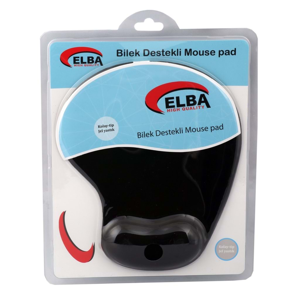 ELBA BİLEKLİK DESTEKLİ JEL MOUSE PAD SİYAH-K06152