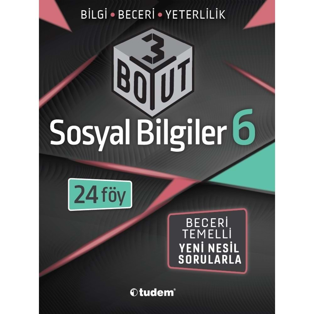 TUDEM 6.SINIF 3 BOYUT SOSYAL BİLGİLER KONU ANLATIMLI 24 FÖY