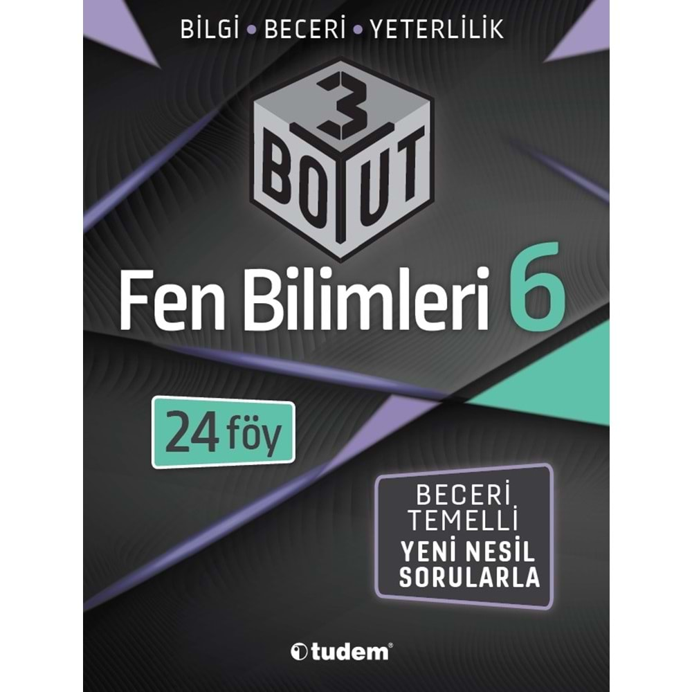 TUDEM 6.SNIF 3 BOYUT FEN BİLİMLERİ KONU ANLATIMLI 24 FÖY