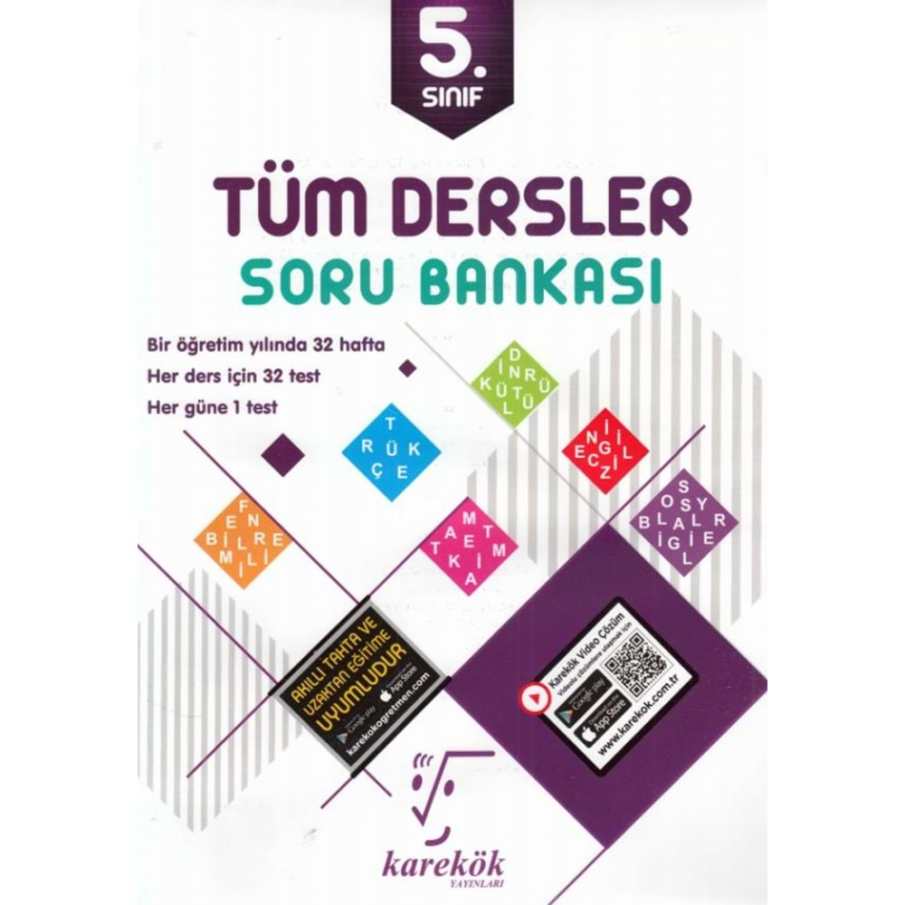 KAREKÖK 5.SINIF TÜM DERSLER SORU BANKASI