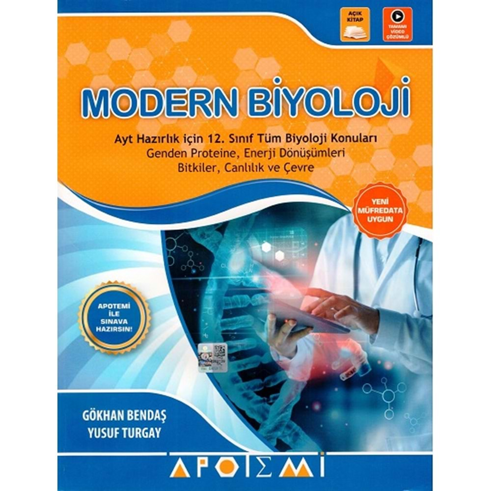 APOTEMİ AYT MODERN BİYOLOJİ KONU ANLATIMLI FASİKÜL-2025