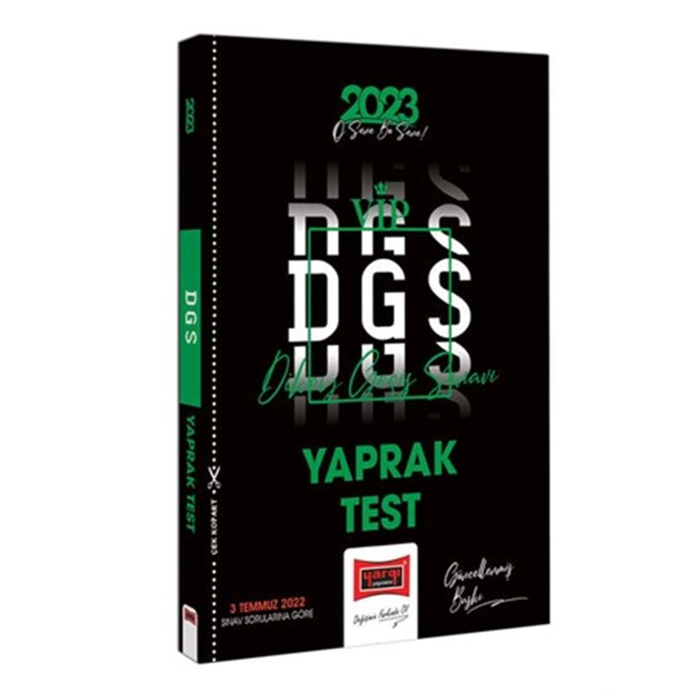 YARGI DGS 2023 VİP YAPRAK TEST