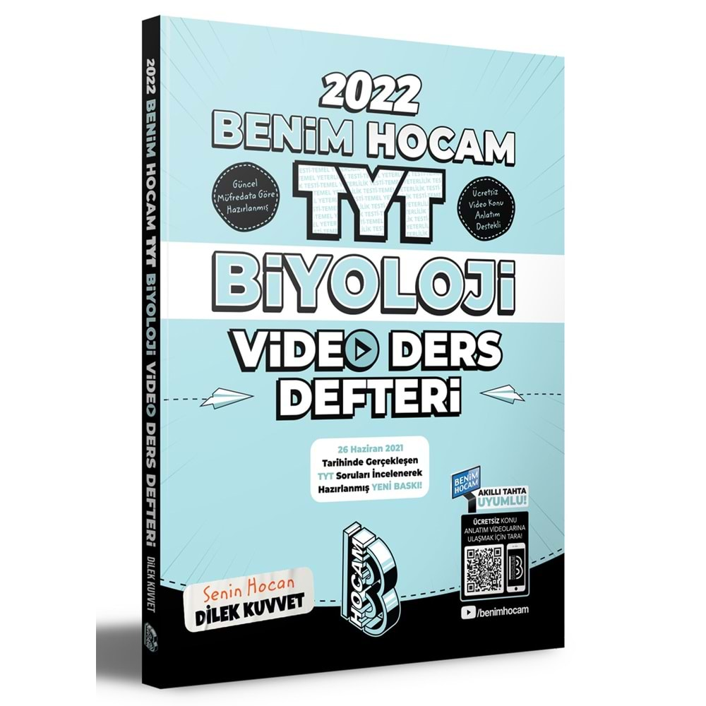 BENİM HOCAM TYT BİYOLOJİ VİDEO DERS DEFTERİ-2022