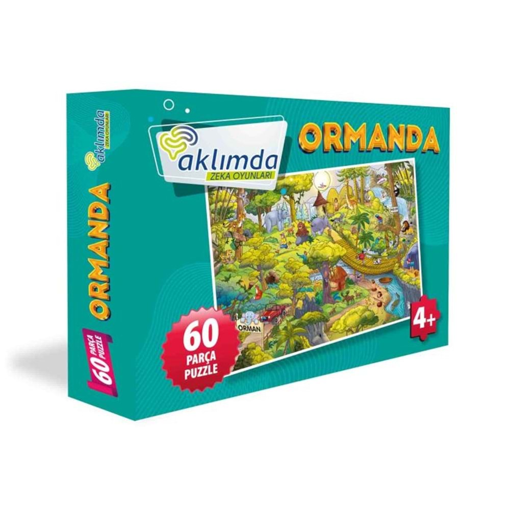 AKLIMDA ZEKA ORMANDA 60 PARÇA PUZZLE