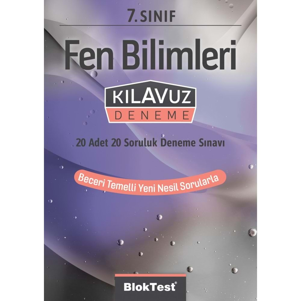 BLOK TEST 7.SINIF FEN BİLİMLERİ KILAVUZ DENEME