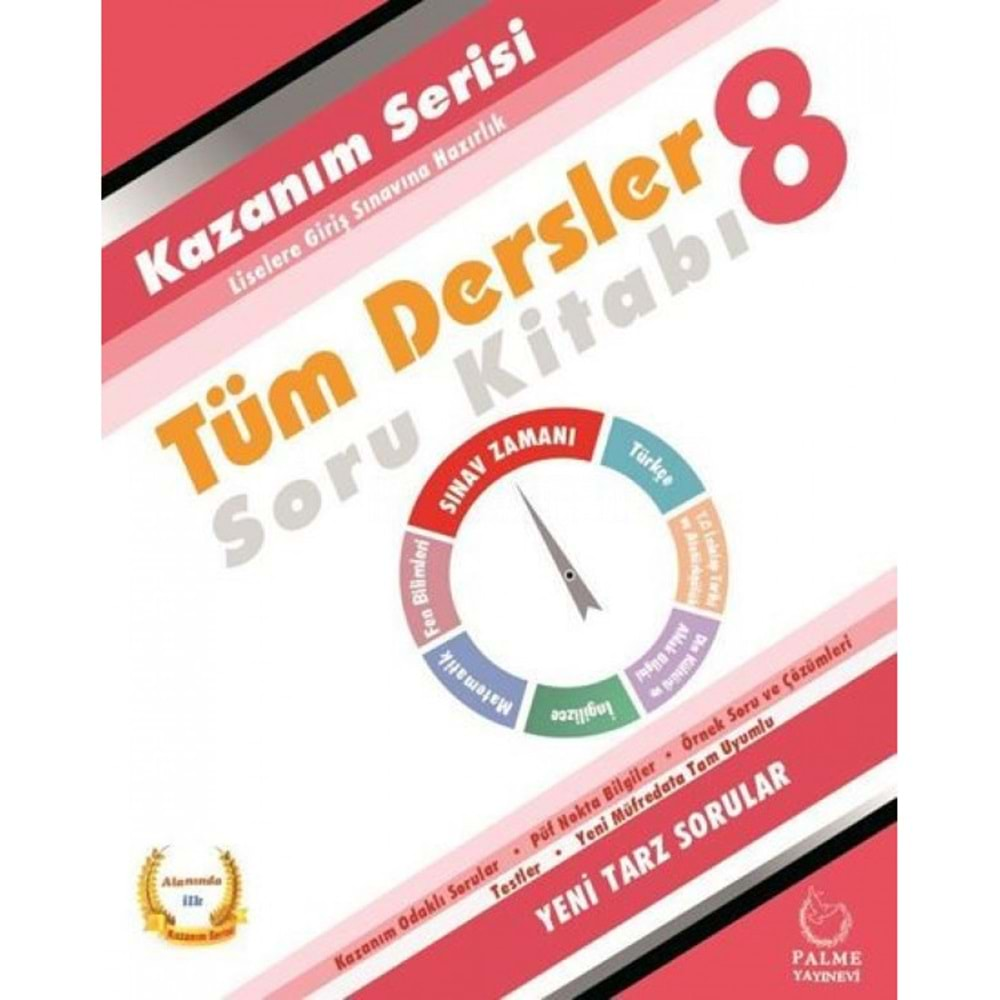 PALME 8.SINIF KAZANIM SERİSİ TÜM DERSLER SORU KİTABI