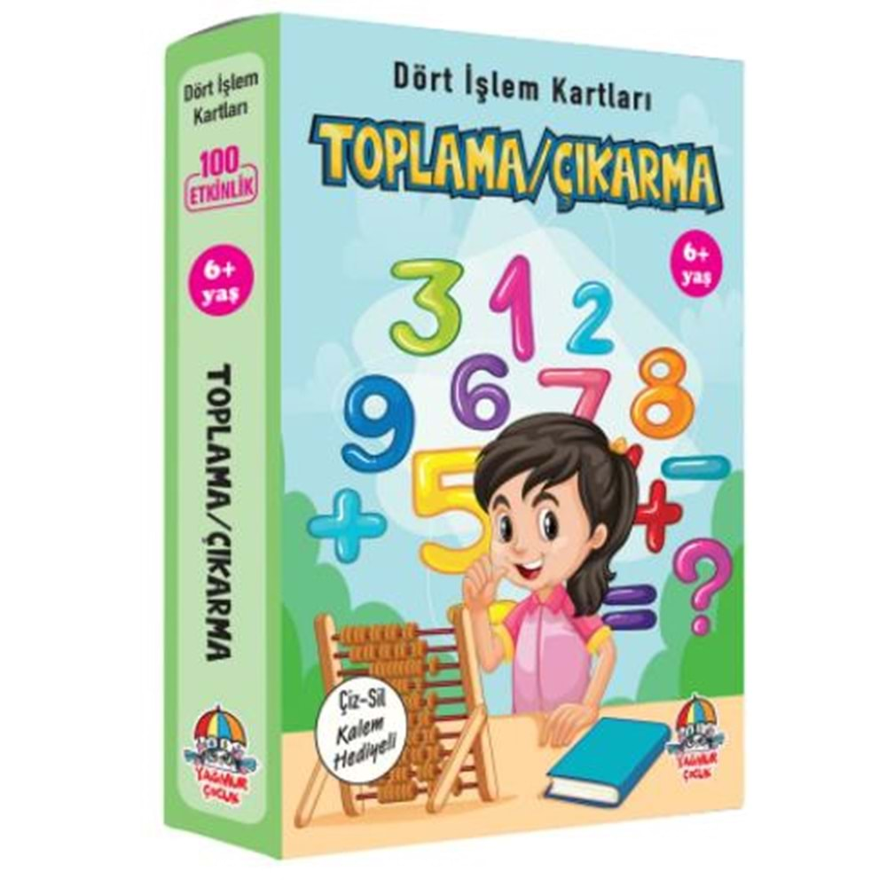 TOPLAMA ÇIKARTMA-DÖRT İŞLEM KARTLARI 6+YAŞ