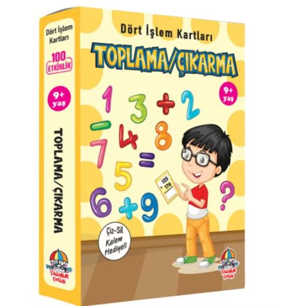 TOPLAMA ÇIKARTMA-DÖRT İŞLEM KARTLARI 9+YAŞ