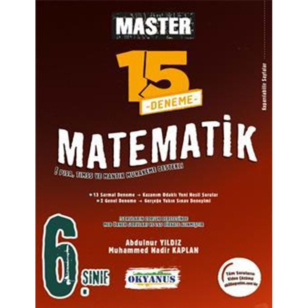 OKYANUS 6.SINIF MASTER 15 MATEMATİK DENEMESİ