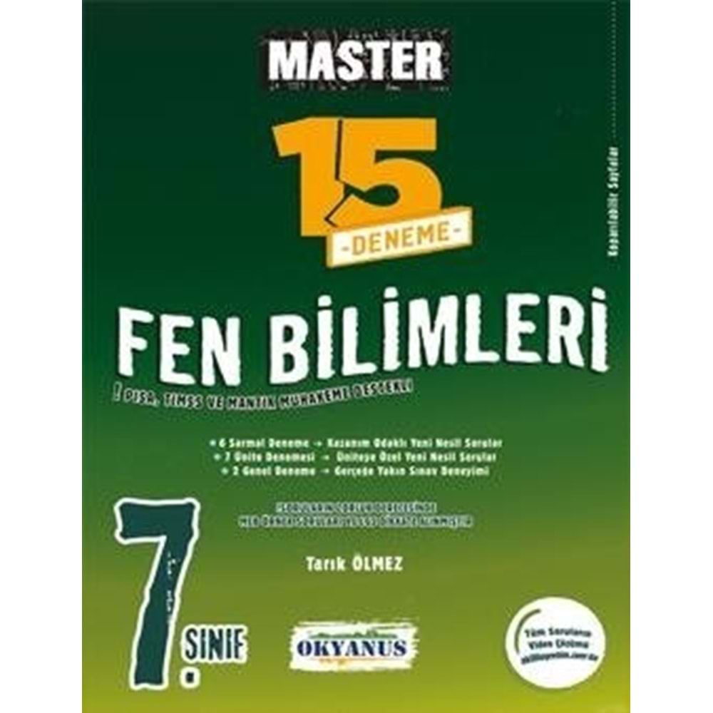 OKYANUS 7.SINIF FEN BİLİMLERİ MASTER 15 DENEME