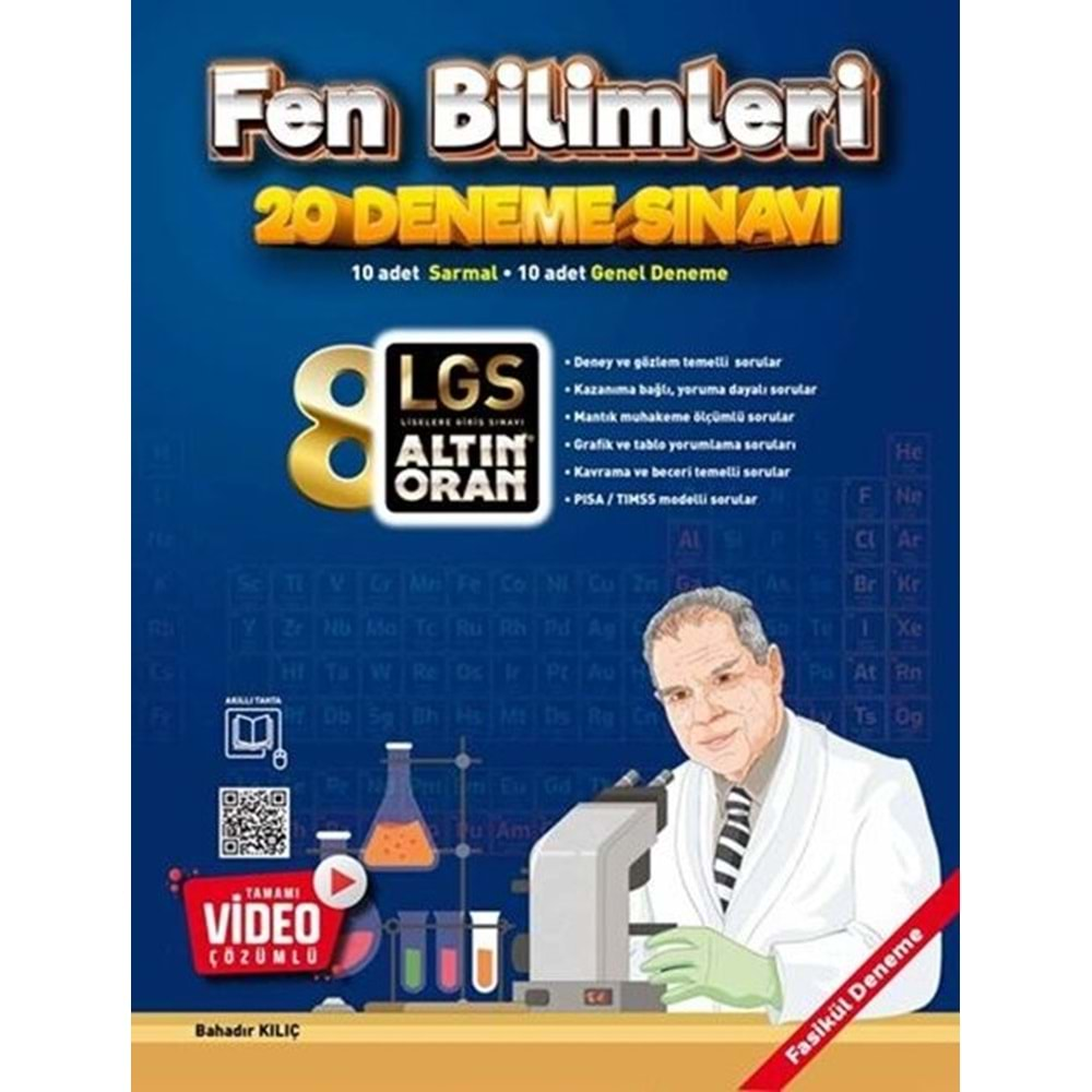 ALTIN ORAN 8.SINIF FEN BİLİMLERİ 20 DENEME SINAVI