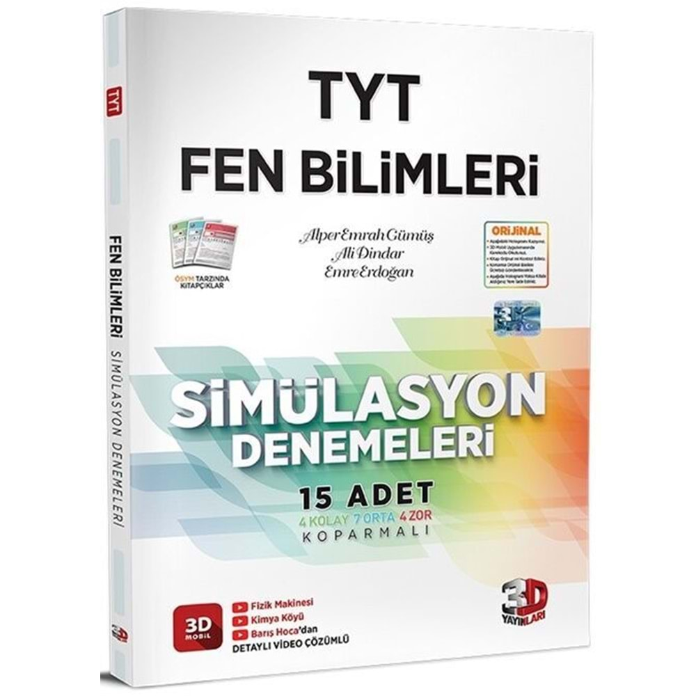 ÇÖZÜM 3D TYT FEN BİLİMLERİ SİMÜLASYON DENEMELERİ-2025