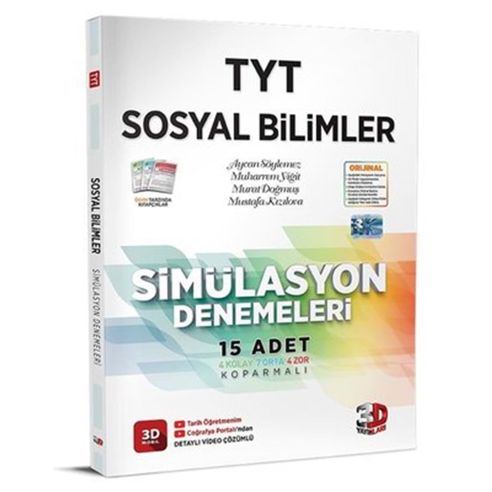 ÇÖZÜM 3D TYT SOSYAL BİLİMLER SİMÜLASYON DENEMELERİ-2025