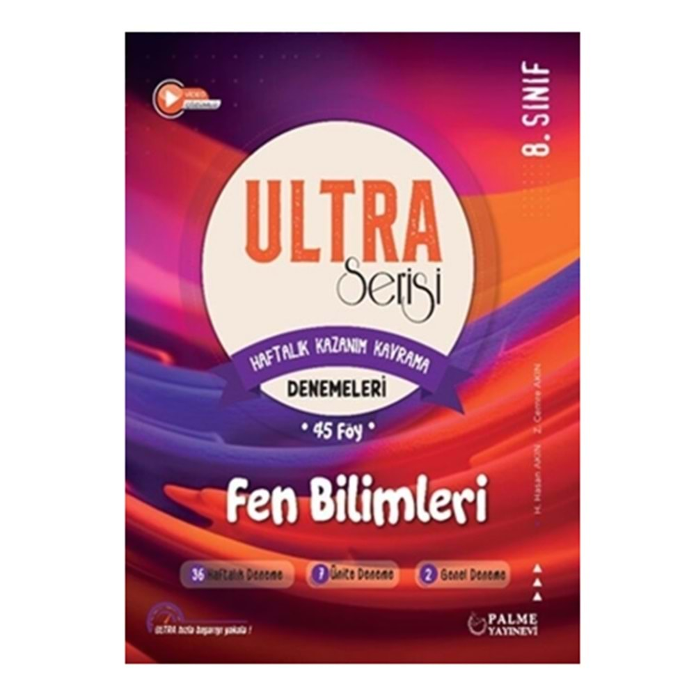 PALME 8.SINIF ULTRA SERİSİ FEN BİLİMLERİ HAFTALIK KAZANIM KAVRAMA DENEMELERİ 45 FÖY