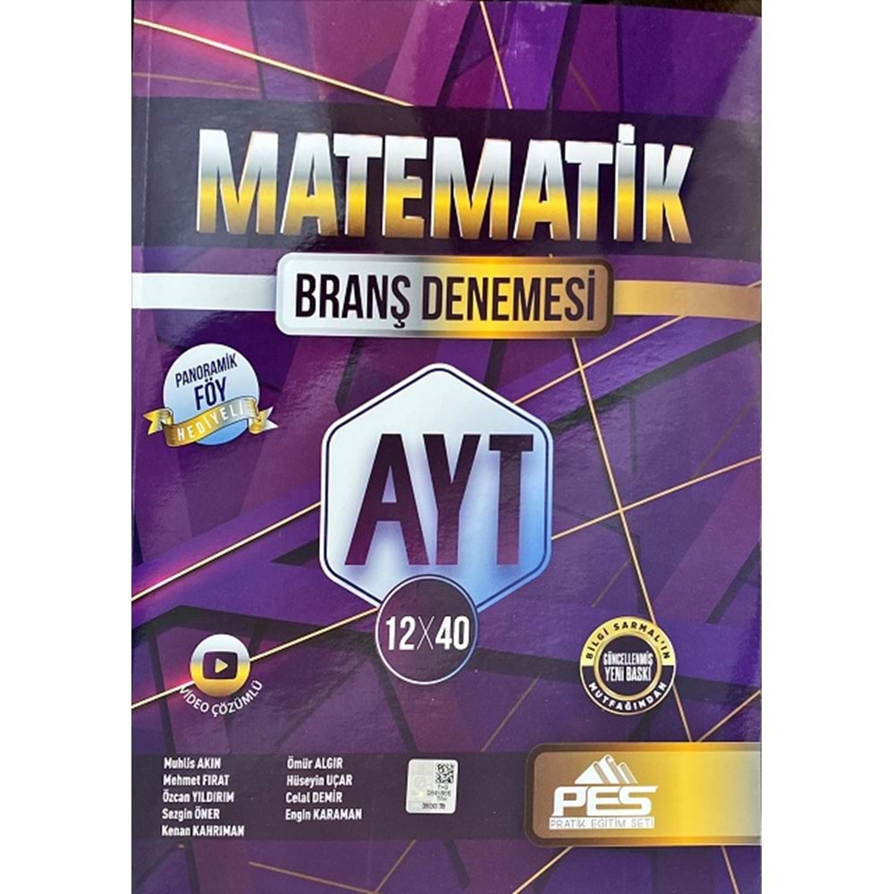 PES AYT BRANŞ DENEMESİ MATEMATİK 12*40