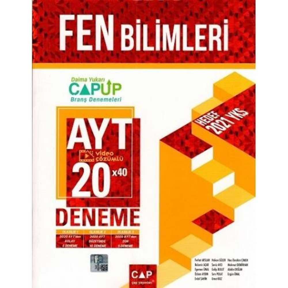 ÇAP AYT FEN BİLİMLERİ 20*40 UP DENEME-2022