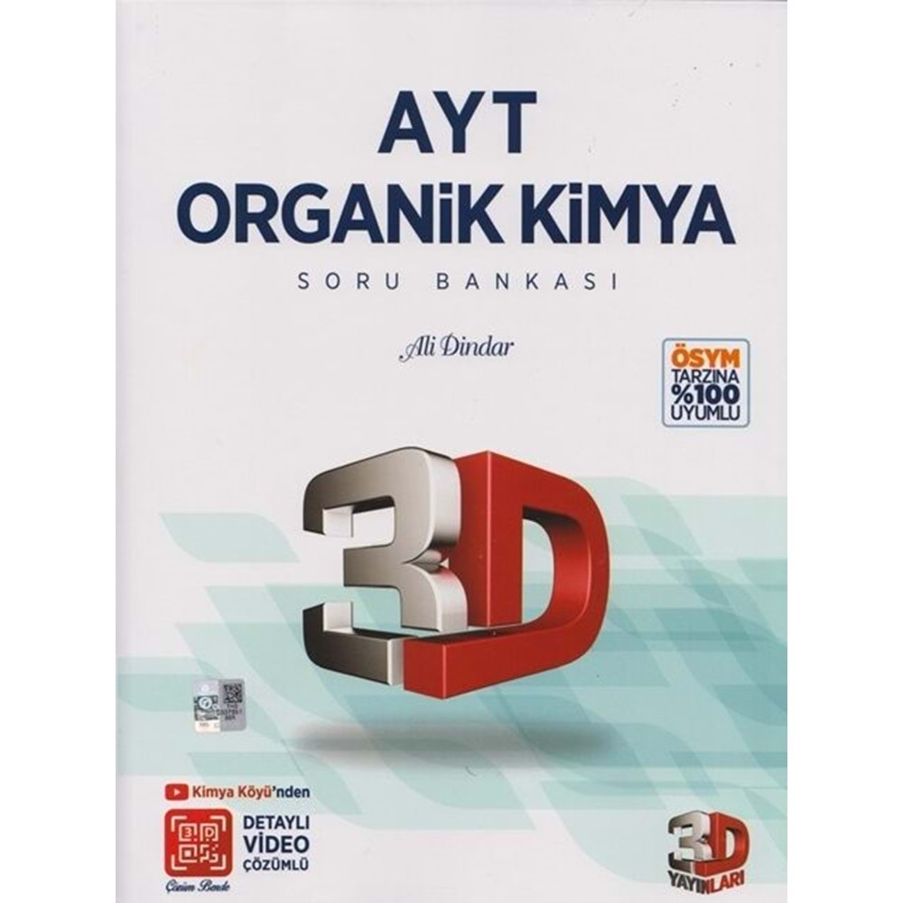 ÇÖZÜM AYT ORGANİK KİMYA SORU BANKASI 3D-2023