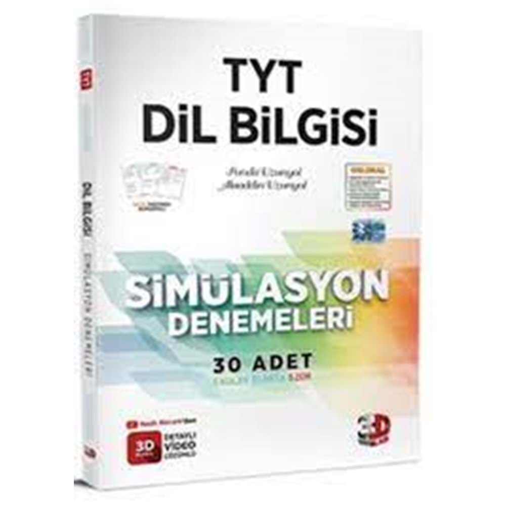 ÇÖZÜM 3D TYT DİL BİLGİSİ SİMÜLASYON DENEMELERİ 30 LU-2025