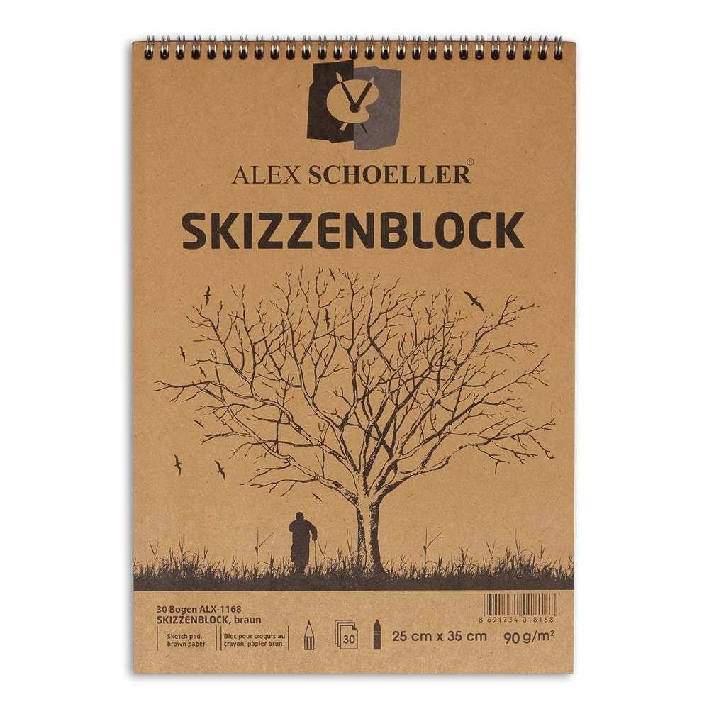 ALEX SCHOELLER BLOKNOT SPİRALLİ KRAFT 25*35 30 LU-ALX-1168