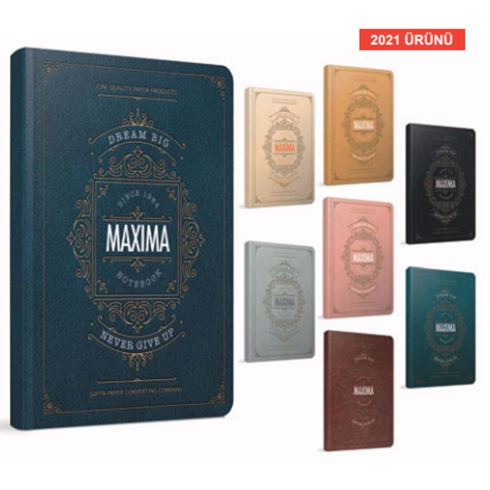 GIPTA MAXIMA İPLİ DİKİŞLİ SERT KAPAK DEFTER 13*21 120/0 ÇİZGİSİZ