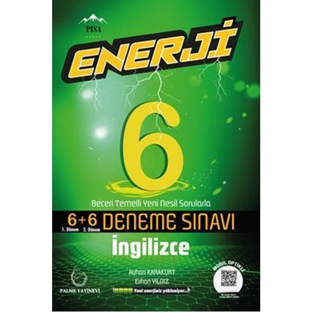 PALME 6.SINIF ENERJİ İNGİLİZCE 6+6 DENEME