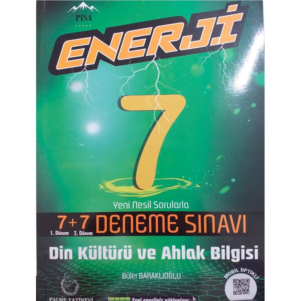 PALME 7.SINIF ENERJİ DİN KÜLTÜRÜ VE AHLAK BİLGİSİ 7+7 DENEME