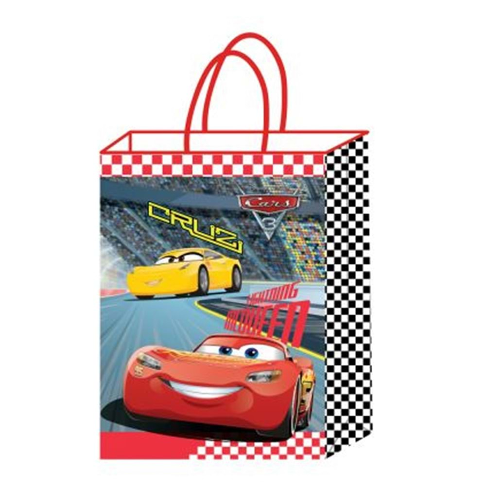 BALONEVİ CARS LİSANSLI KRAFT HEDİYE ÇANTASI 18*8*24 CM