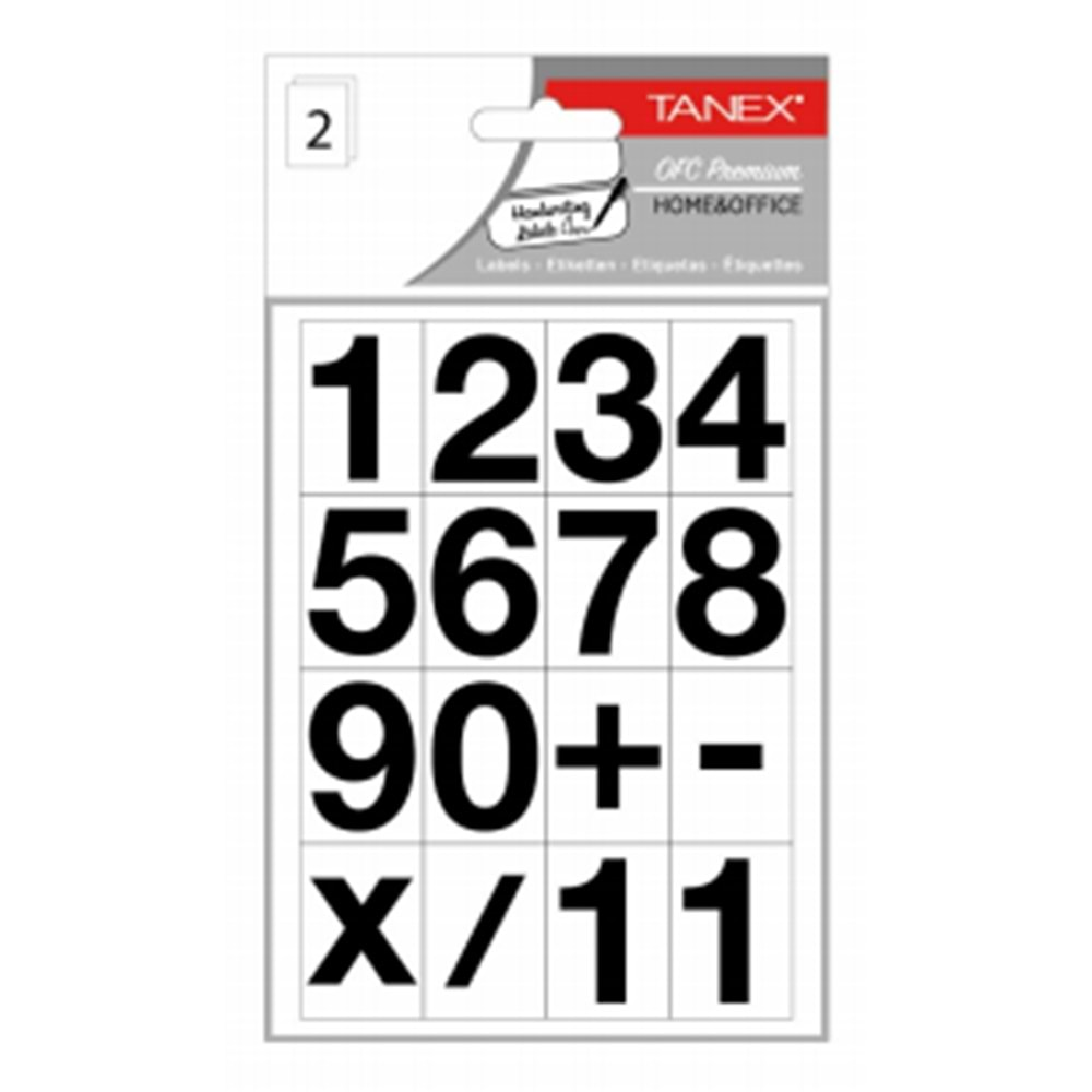 TANEX STC-518 RAKAM ETİKETİ 30 MM BOLD 2 ADET