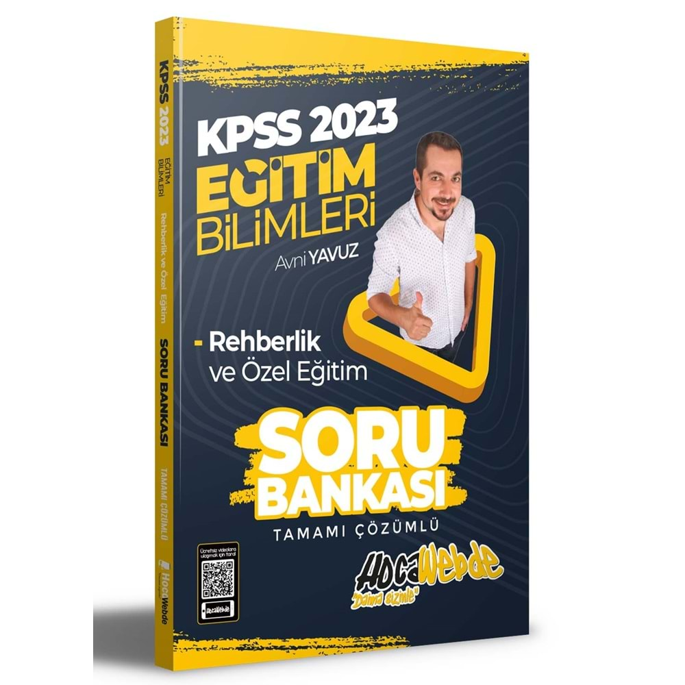 HOCAWEBDE KPSS 2023 EĞİTİM BİLİMLERİ REHBERLİK VE ÖZEL EĞİTİM TAMAMI ÇÖZÜMLÜ SORU BANKASI