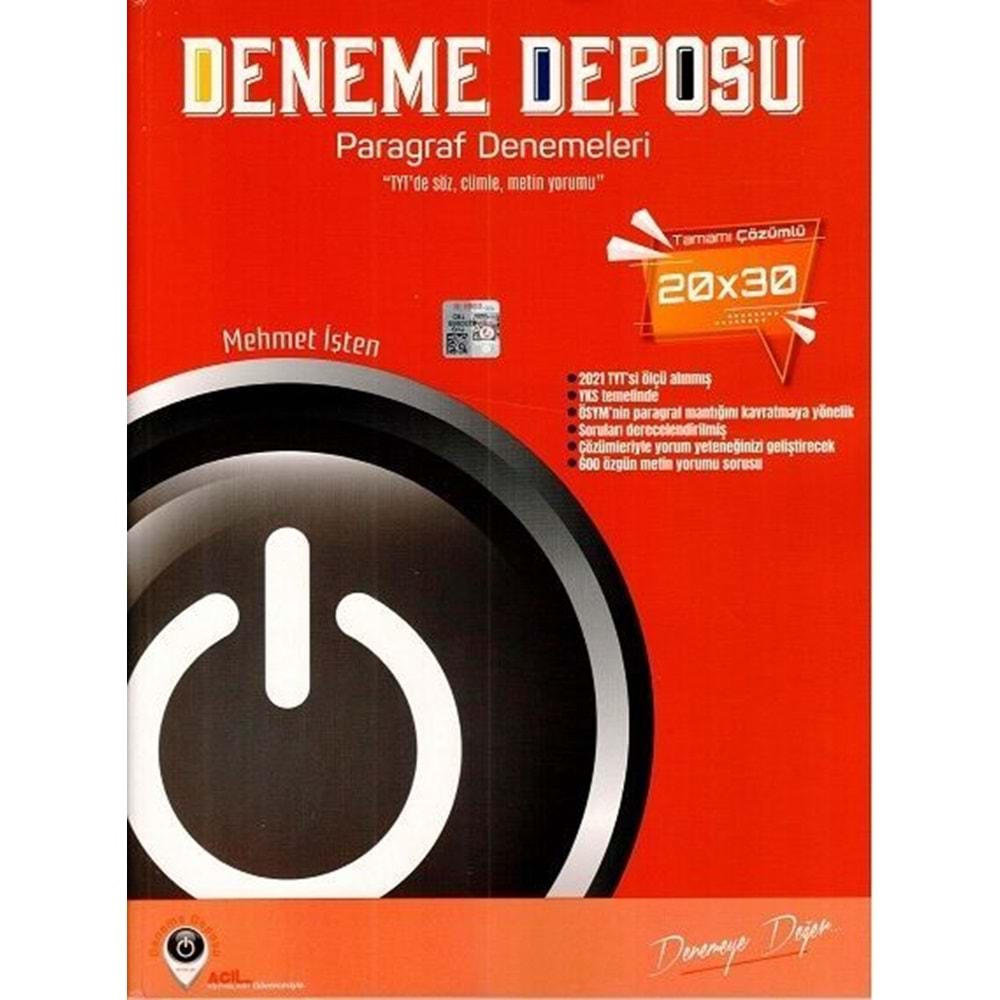 DENEME DEPOSU TYT PARAGRAF KONU DENEMELERİ-2025