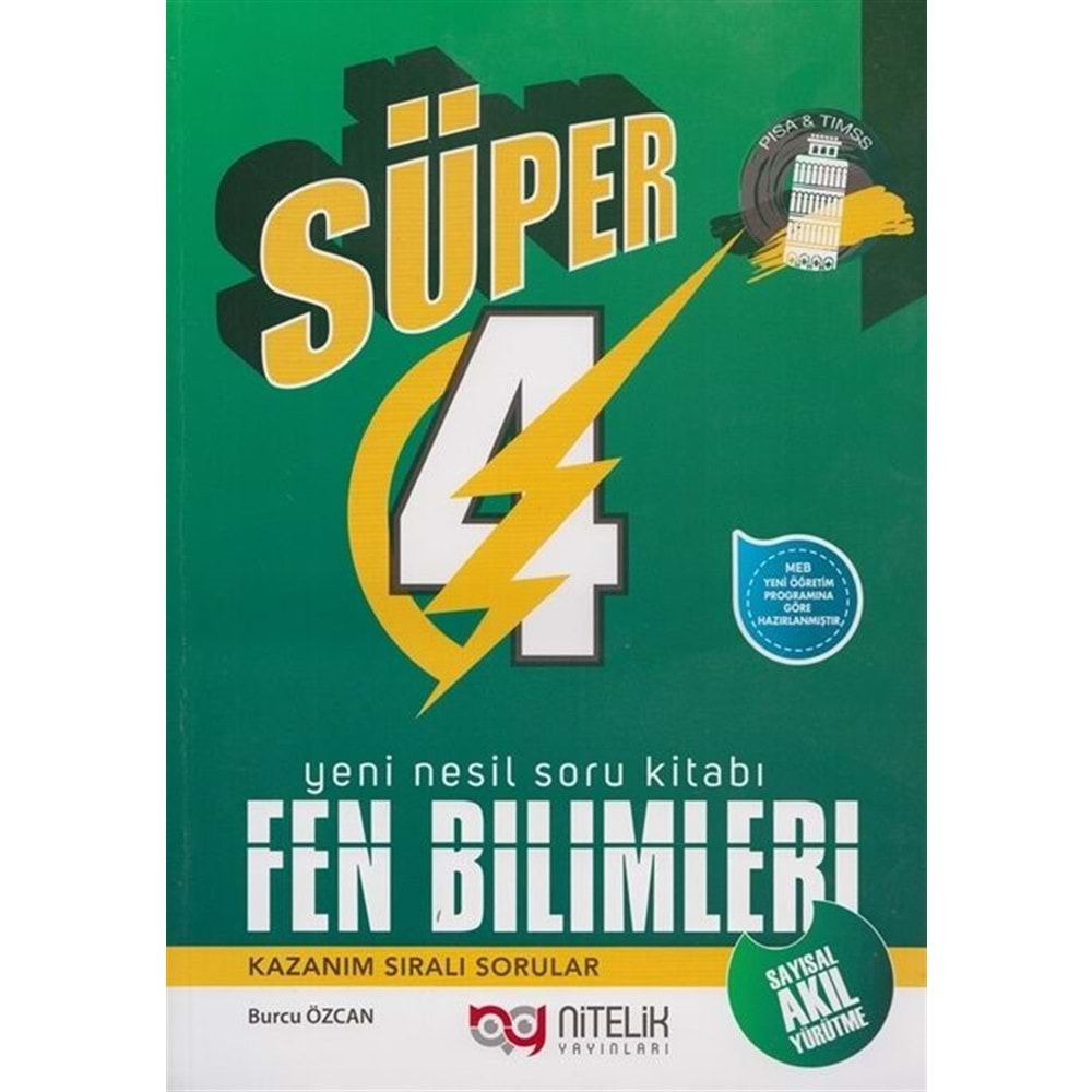 NİTELİK 4.SINIF FEN BİLİMLERİ YENİ NESİL SÜPER SORU KİTABI