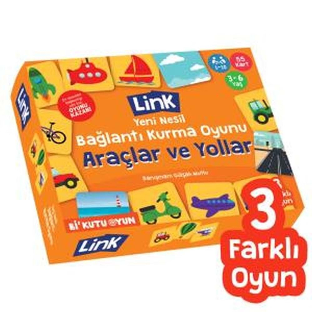 ARAÇLAR VE YOLLAR-LİNK YENİ NESİL BAĞLANTI KURMA OYUNU-Bİ KUTU OYUN