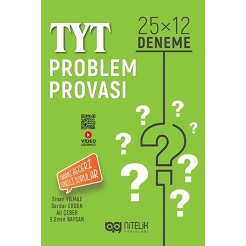 NİTELİK TYT PROBLEM PROVASI 25*12 DENEME