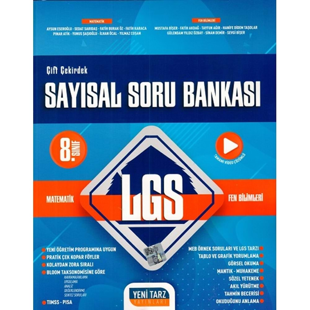 YENİ TARZ 8.SINIF SAYISAL SORU BANKASI-2022