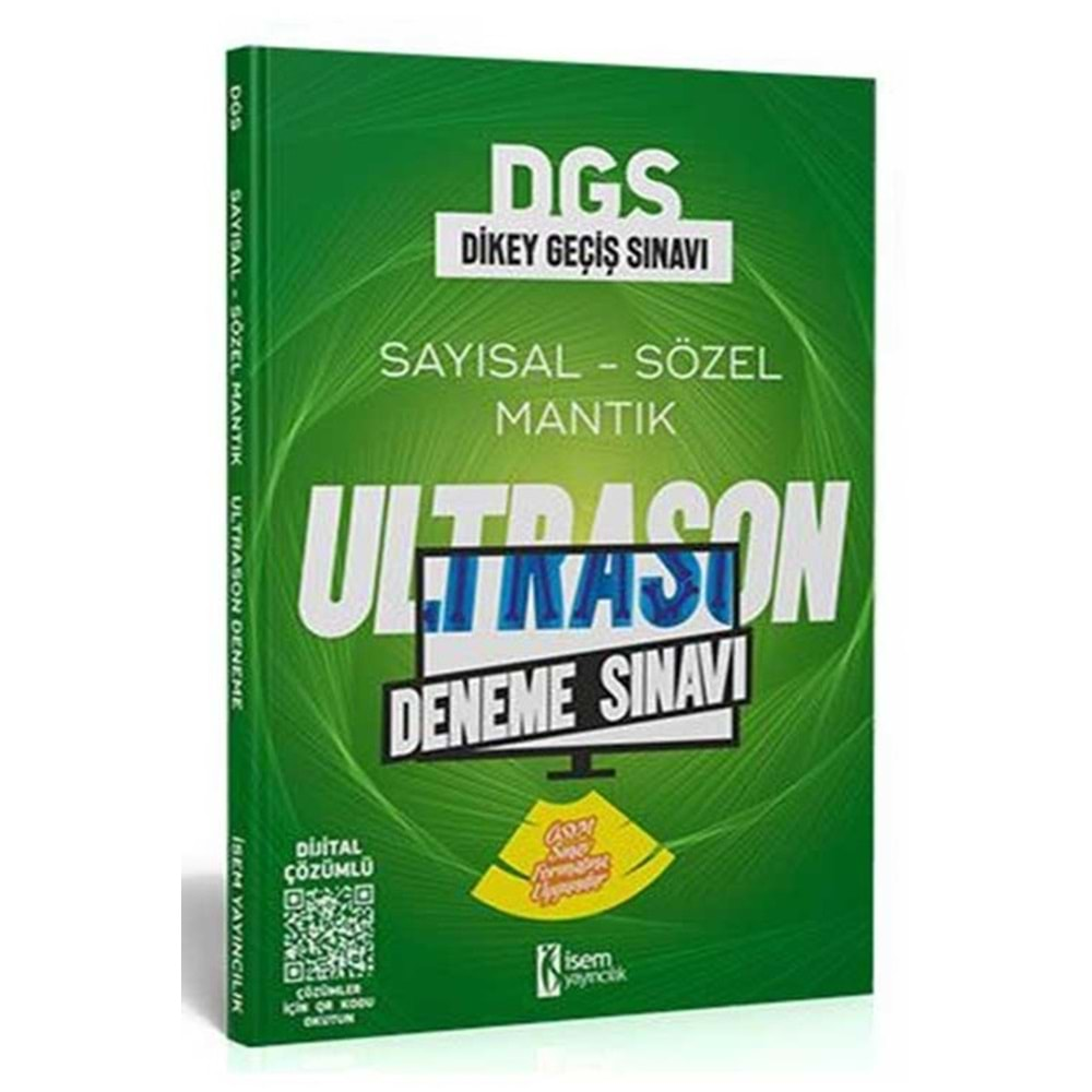 İSEM DGS 2022 ÖSYM TARZI ULTRASON DENEME SINAVI