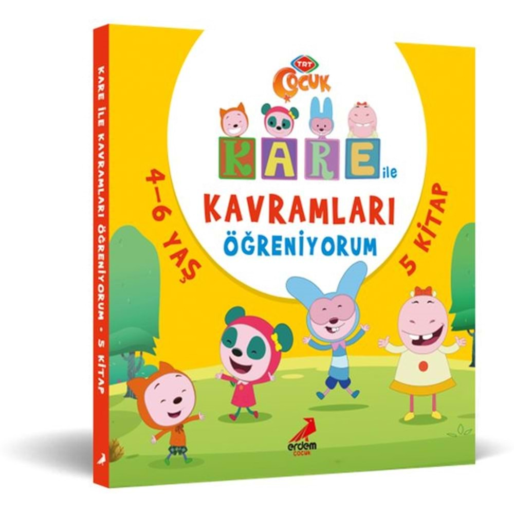 KARE İLE KAVRAMLARI ÖĞRENİYORUM SETİ (5 KİTAP TAKIM) 4-6 YAŞ-NESLİHAN YALÇIN-ERDEM ÇOCUK