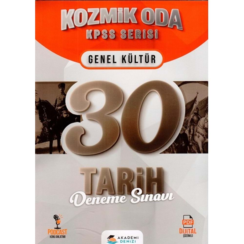 AKADEMİ DENİZİ KPSS KOZMİK ODA TARİH 30 DENEME-2022