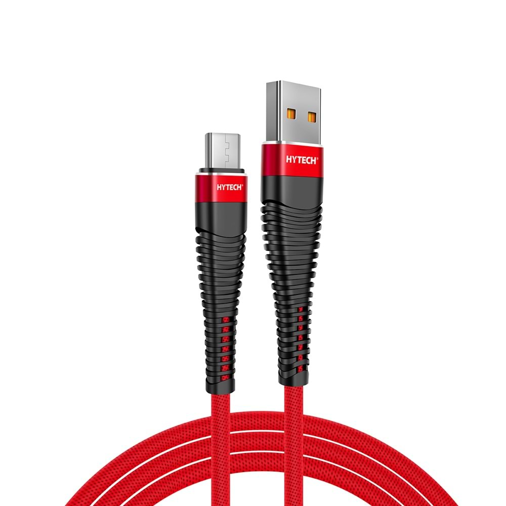 HYTECH HY-X225 3A MİCRO USB 1M KIRMIZI DATA+ŞARJ KABLOSU