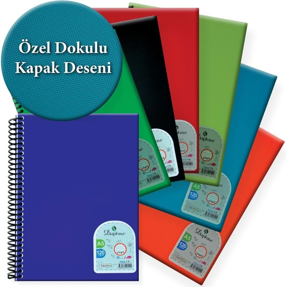 DEFNE NOVA A5 PP KAPAK SPİRALLİ 72/1 ÇİZGİLİ DEFTER